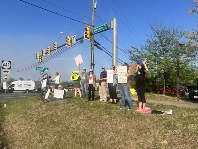 Indivisible protests for Trump visit