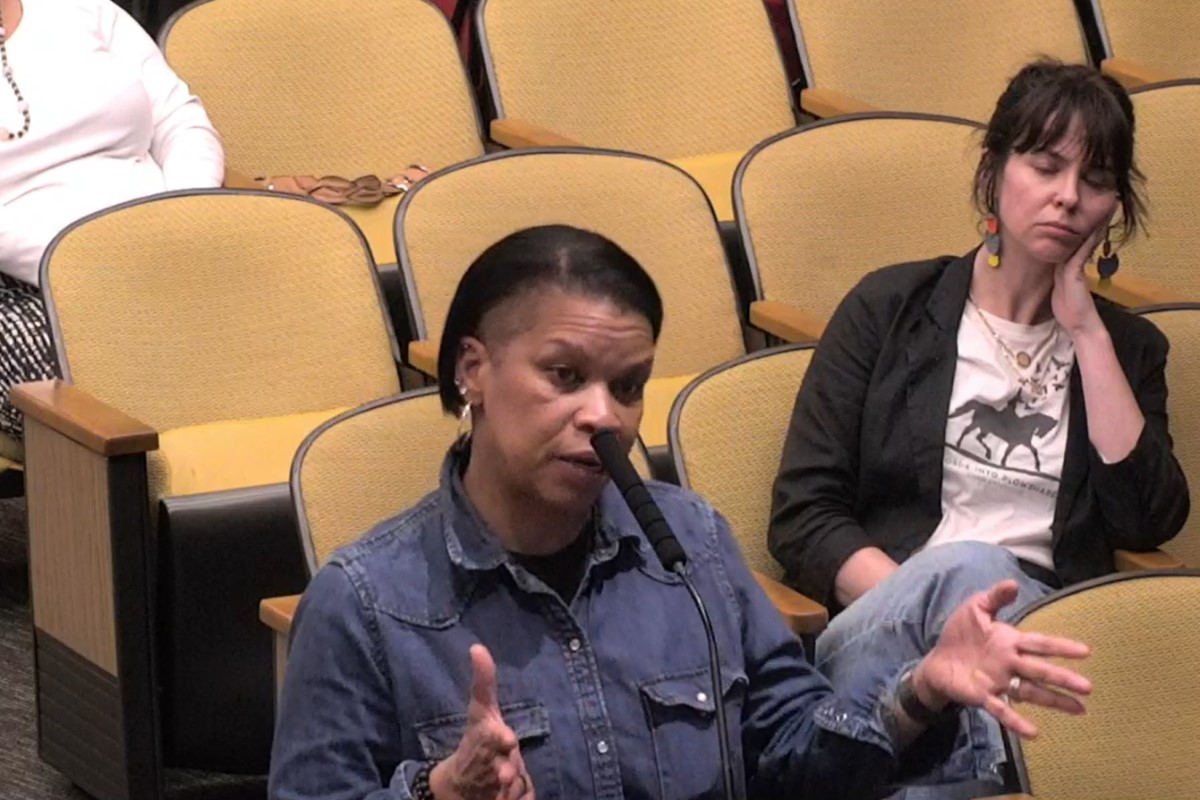 Andrea Douglas and supporter