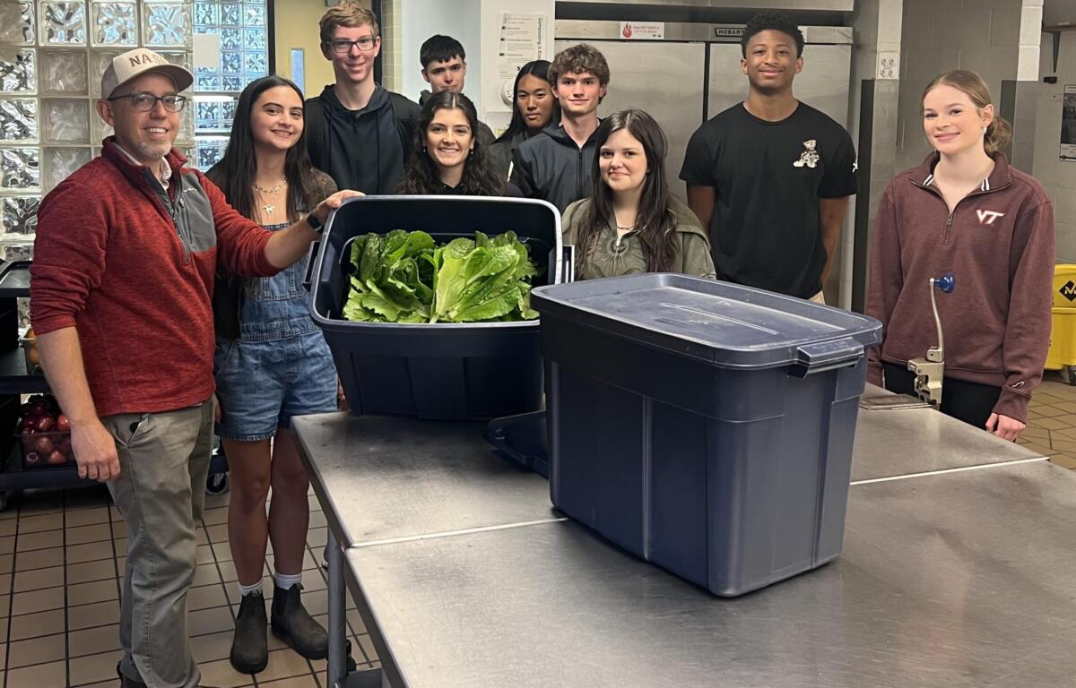 CHS lettuce in cafeteria