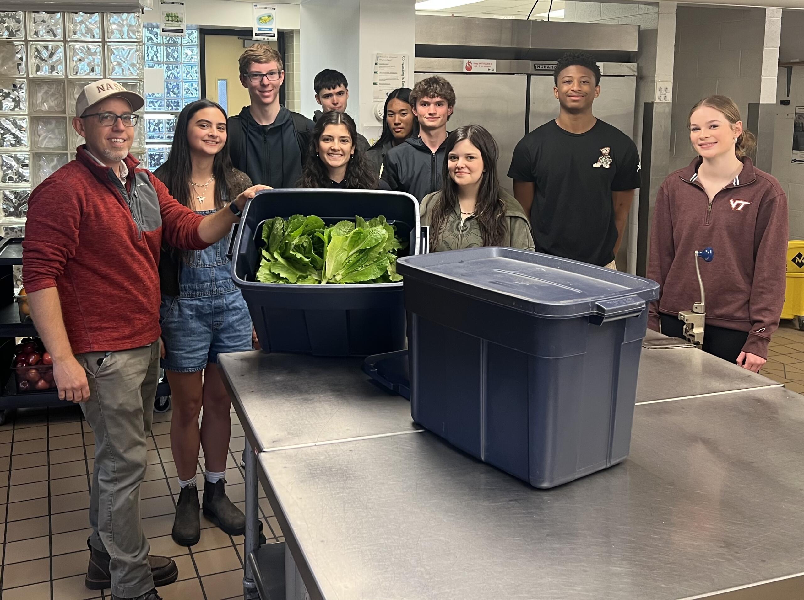 CHS lettuce in cafeteria