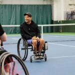 World No. 3 David Wagner coaches PATA's Wheelchair Tennis Camp at Boar's Head Resort.