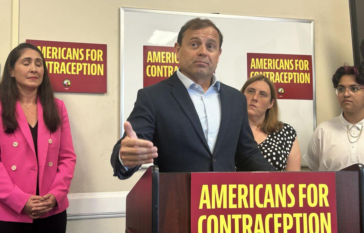 Perriello at an American Contraception event in Charlottesville.