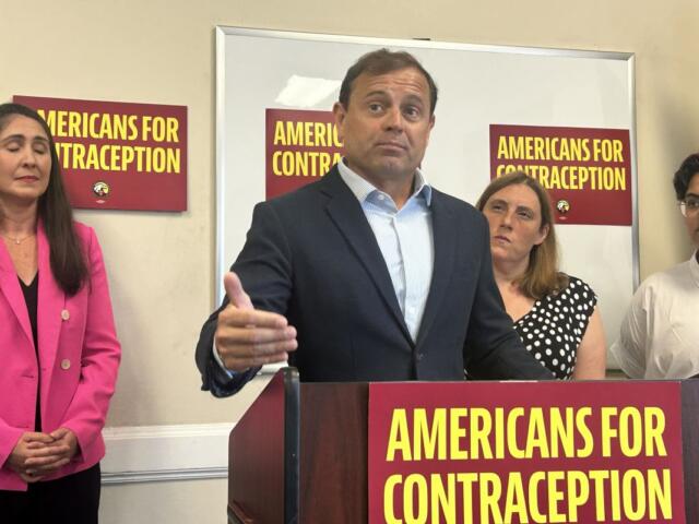 Perriello at an American Contraception event in Charlottesville.