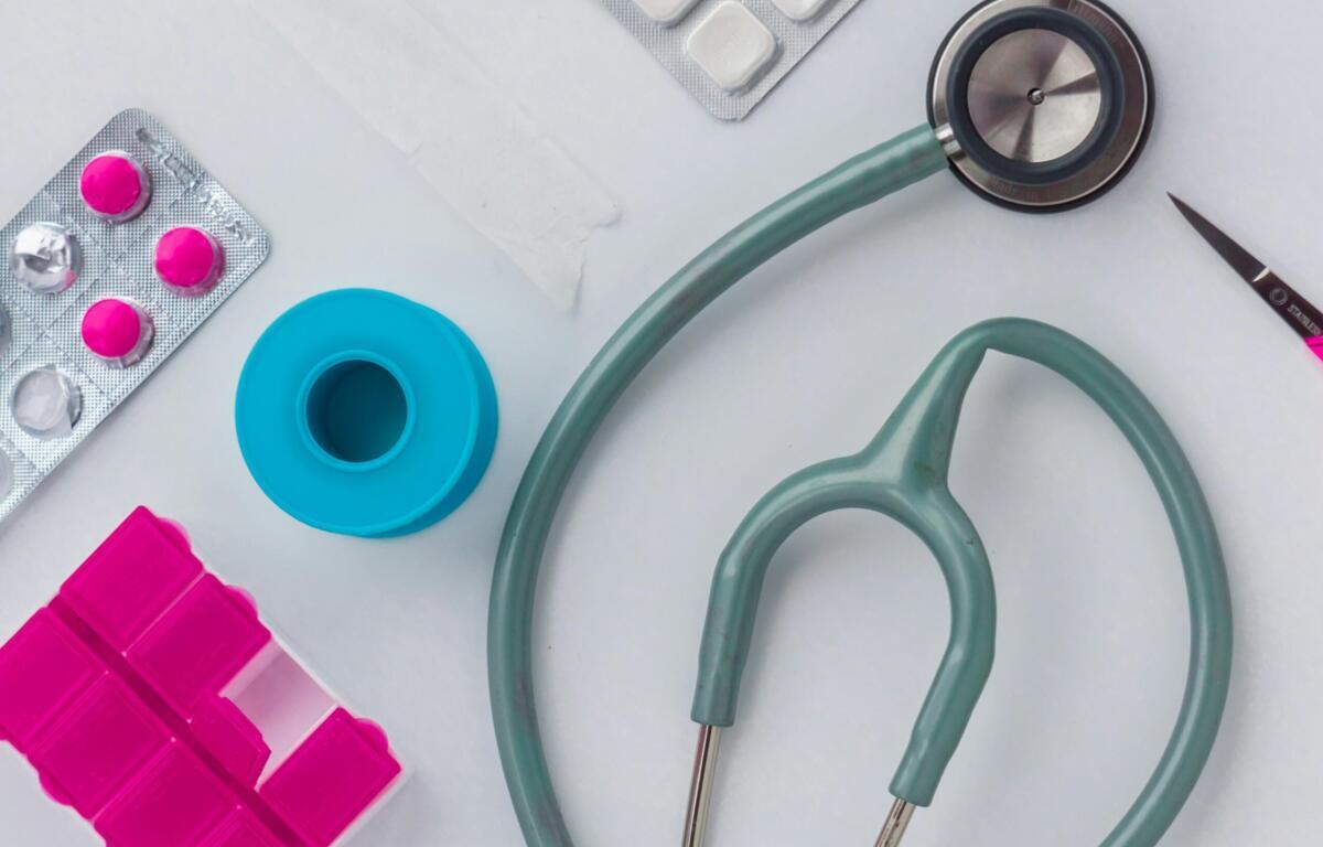 nursing materials on a white background