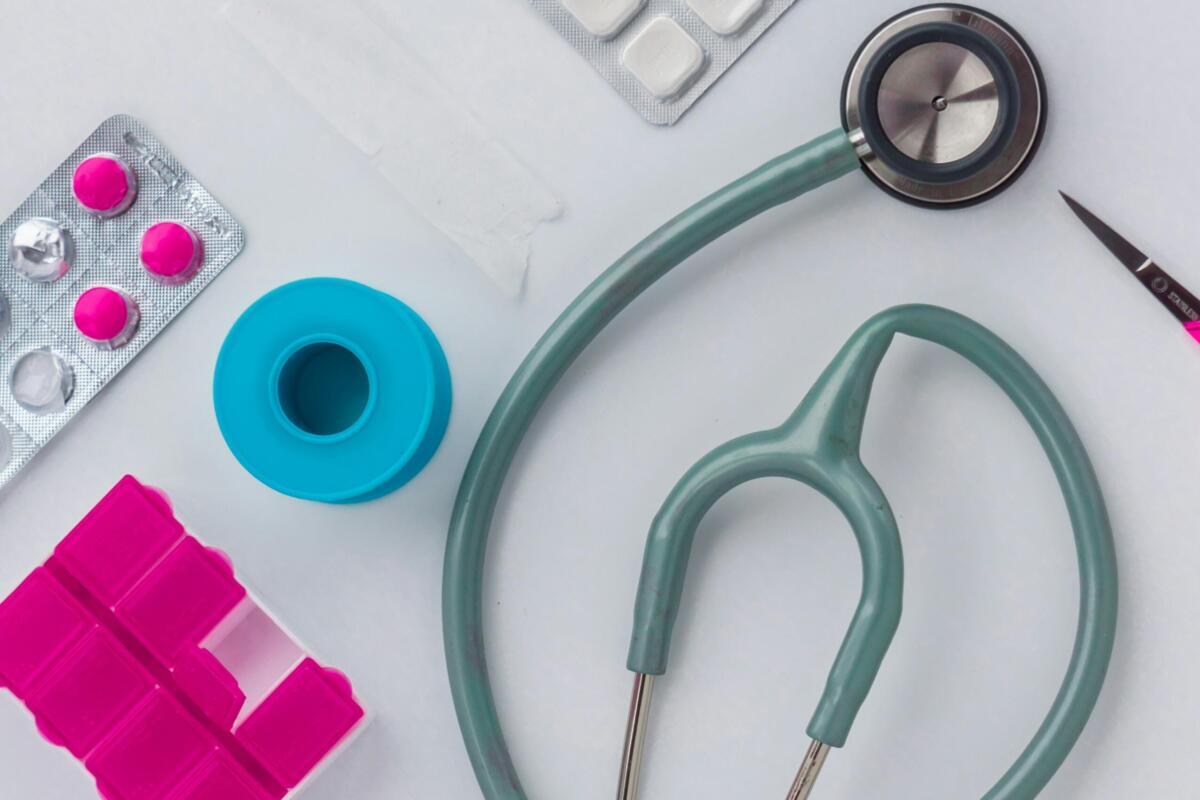 nursing materials on a white background