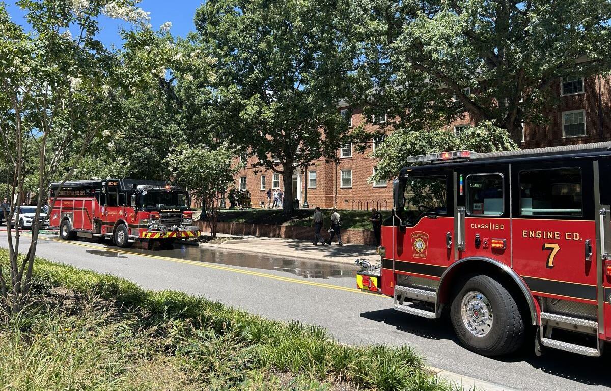 Charlottesville Fire responds to a fire off of McCormick Road