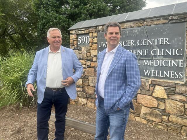 John McGuire (right) with Illinois Rep. Mike Bost