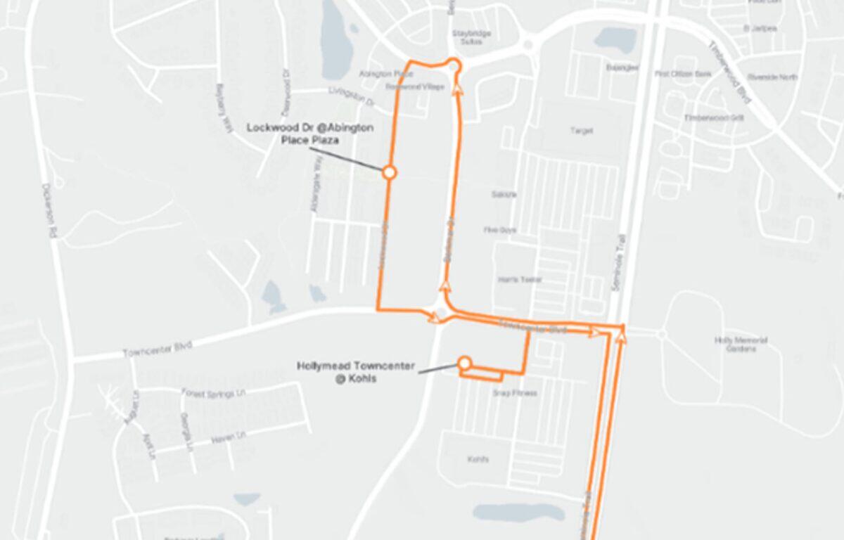 Jaunt's new route along 29 North