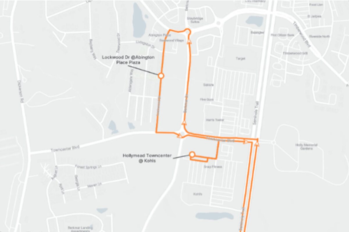 Jaunt's new route along 29 North