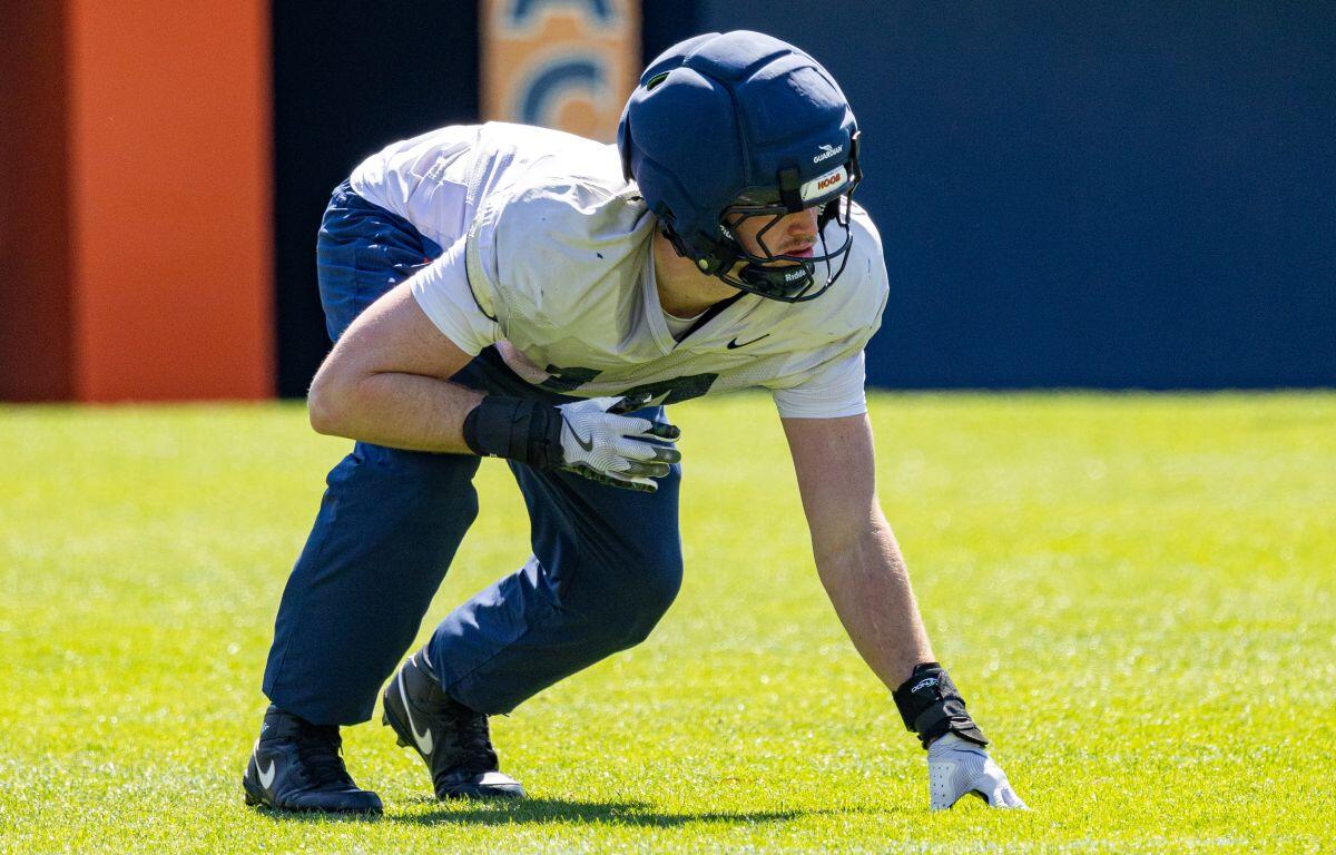 DE Fisher Camac at UVA preseason camp