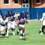 RB Jekail Middlebrook during UVA practice.