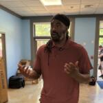 Nathan Smith at Holiday Dr. entryway