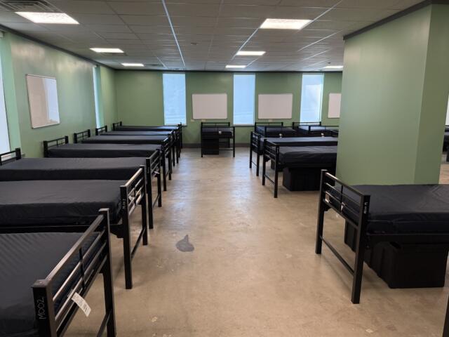 Holiday Drive shelter men's area