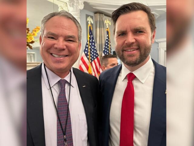 Bert Mizusawa (L) and Vice President JD Vance.