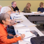 A group participates in an event at The Center during Active Aging Week.