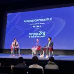 Kamani Confident (right) and Bill short (center) partciapte in a discussion with John Rojas (left) after the VFF screening of "Admission Possible."