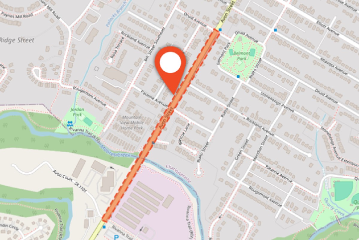 Avon St VDOT project map