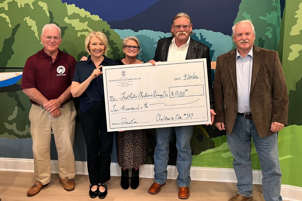 Elks Lodge members donate $10,000 to Foothills Child Advocacy Center.