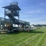 The observation tower at Foxfield Races.