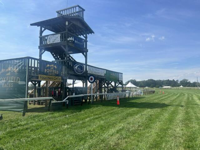The observation tower at Foxfield Races.