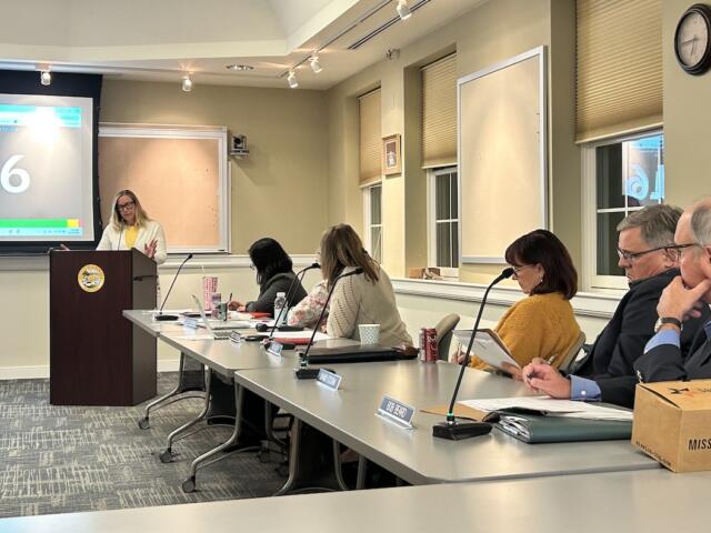 The School Board hear from Daisy Rojas during her interview for the open Rio seat.