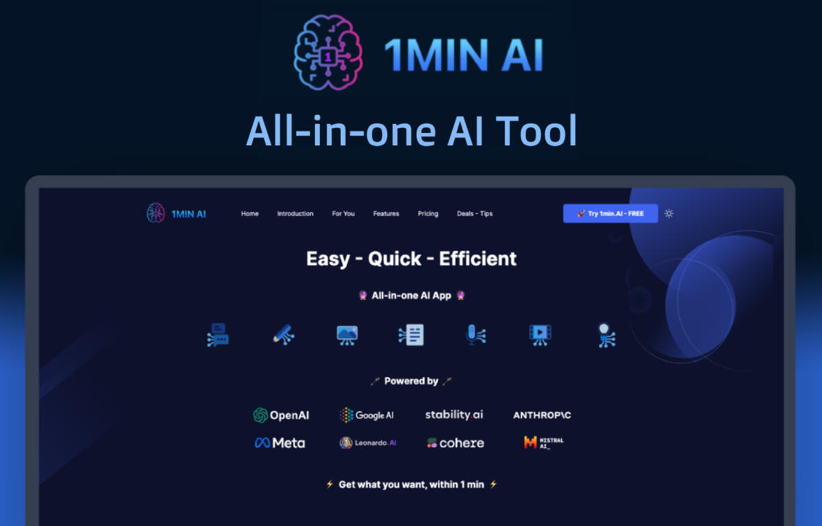Get 1min.AI’s Advanced Business Lifetime Plan for $69.97