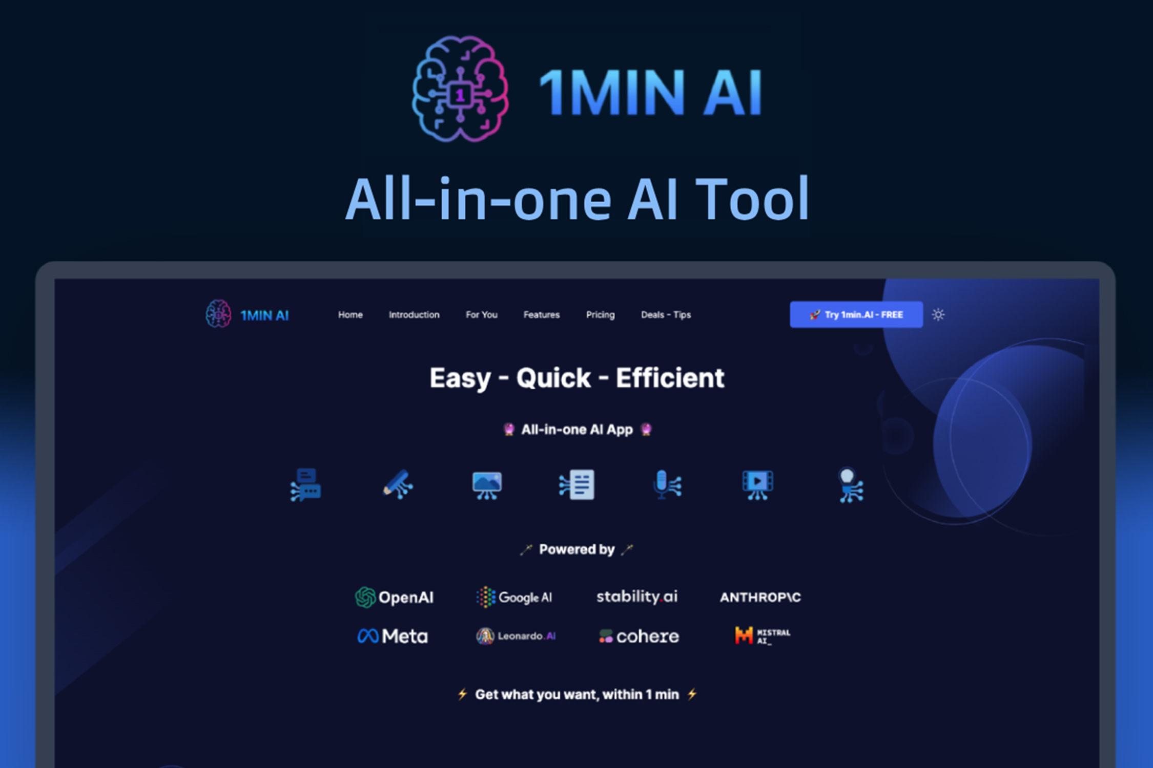Get 1min.AI’s Advanced Business Lifetime Plan for $69.97